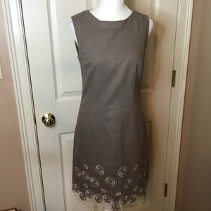 Ann Taylor Brown Sleeveless Lunen Blend Sheath Dress - Size 0